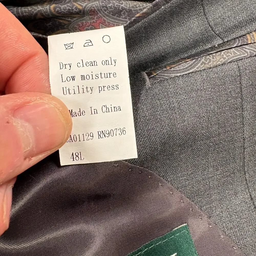 Lauren Ralph Lauren Gray Suit Mens 40W 32L Pants 48L Jacket Two Piece